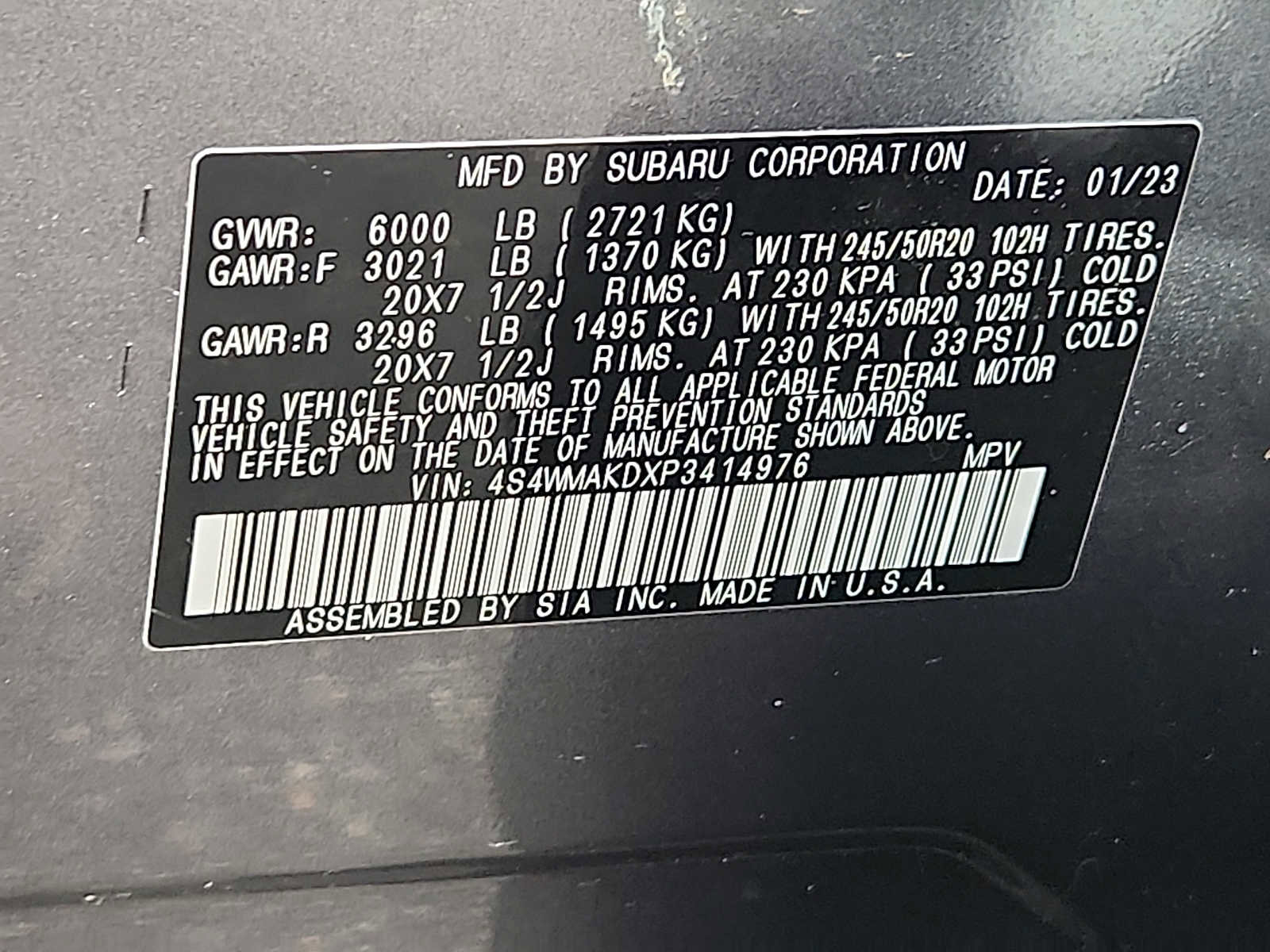 Used 2023 Subaru Ascent Onyx Edition Limited AWD/4WD image 26