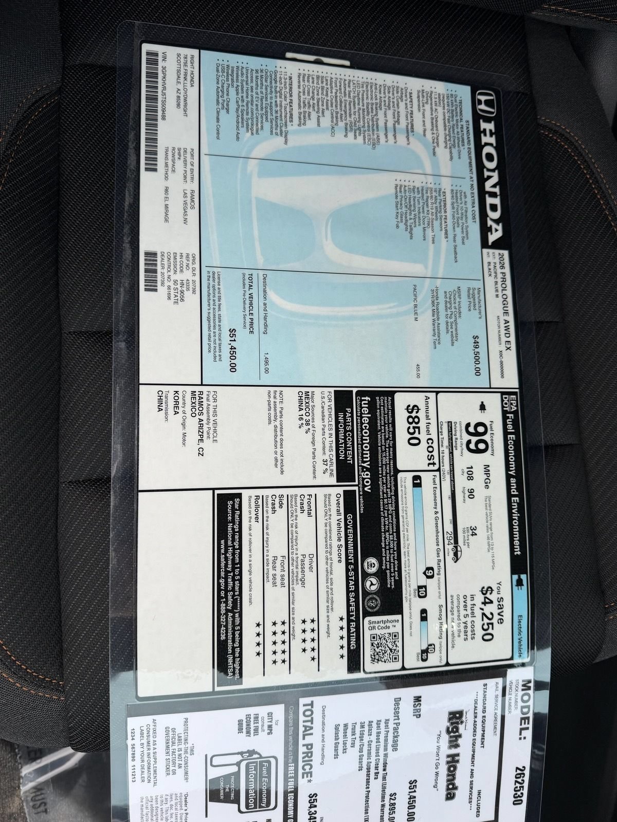 New 2026 Honda Prologue EX image 28