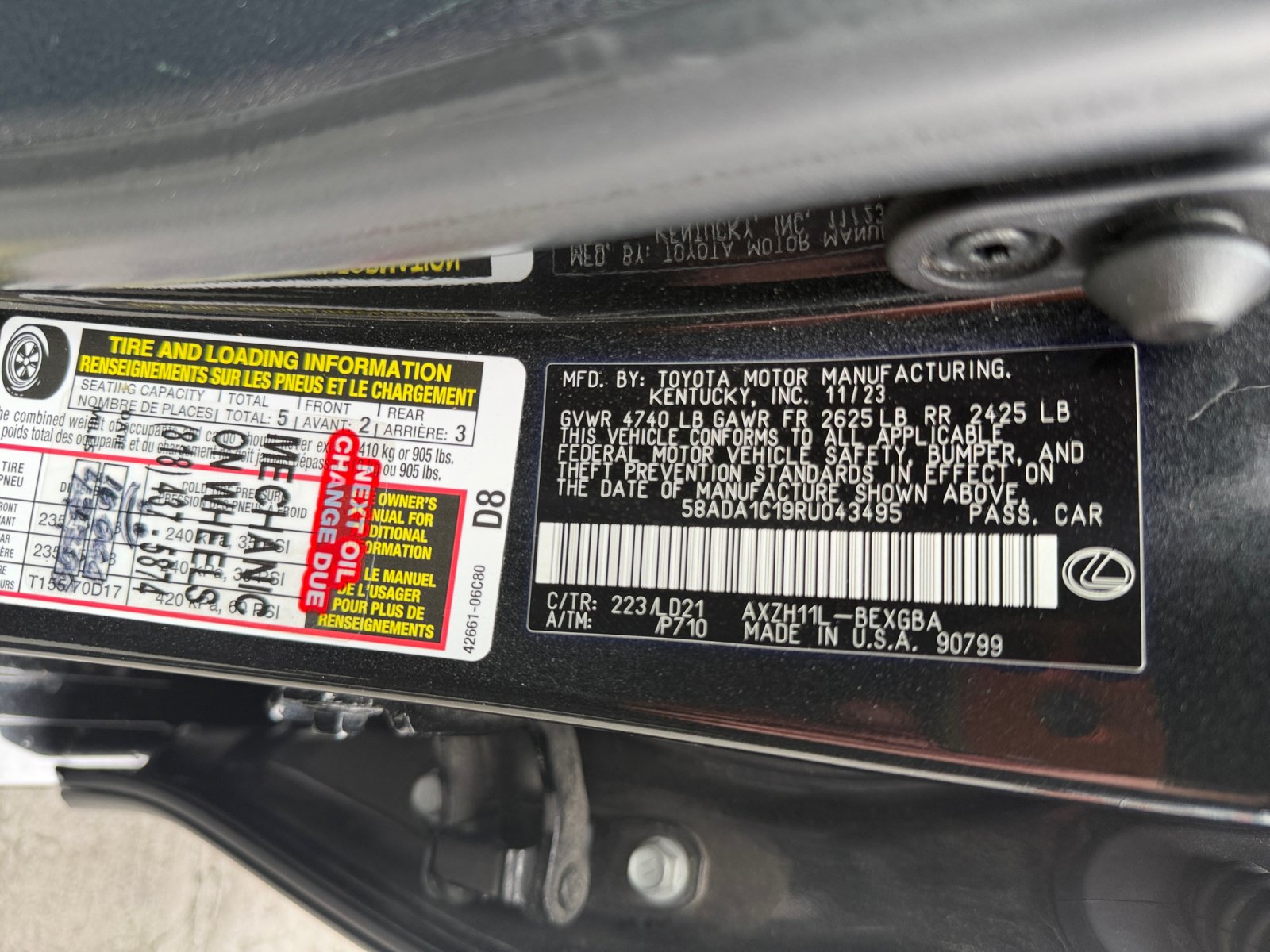 Used 2024 Lexus ES 300h w/ Premium Package FWD image 23