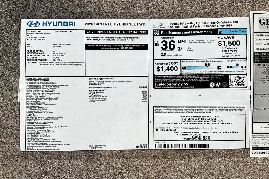 Used 2026 Hyundai Santa Fe SEL image 41