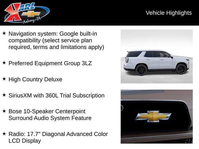 New 2026 Chevrolet Tahoe High Country AWD/4WD image 3