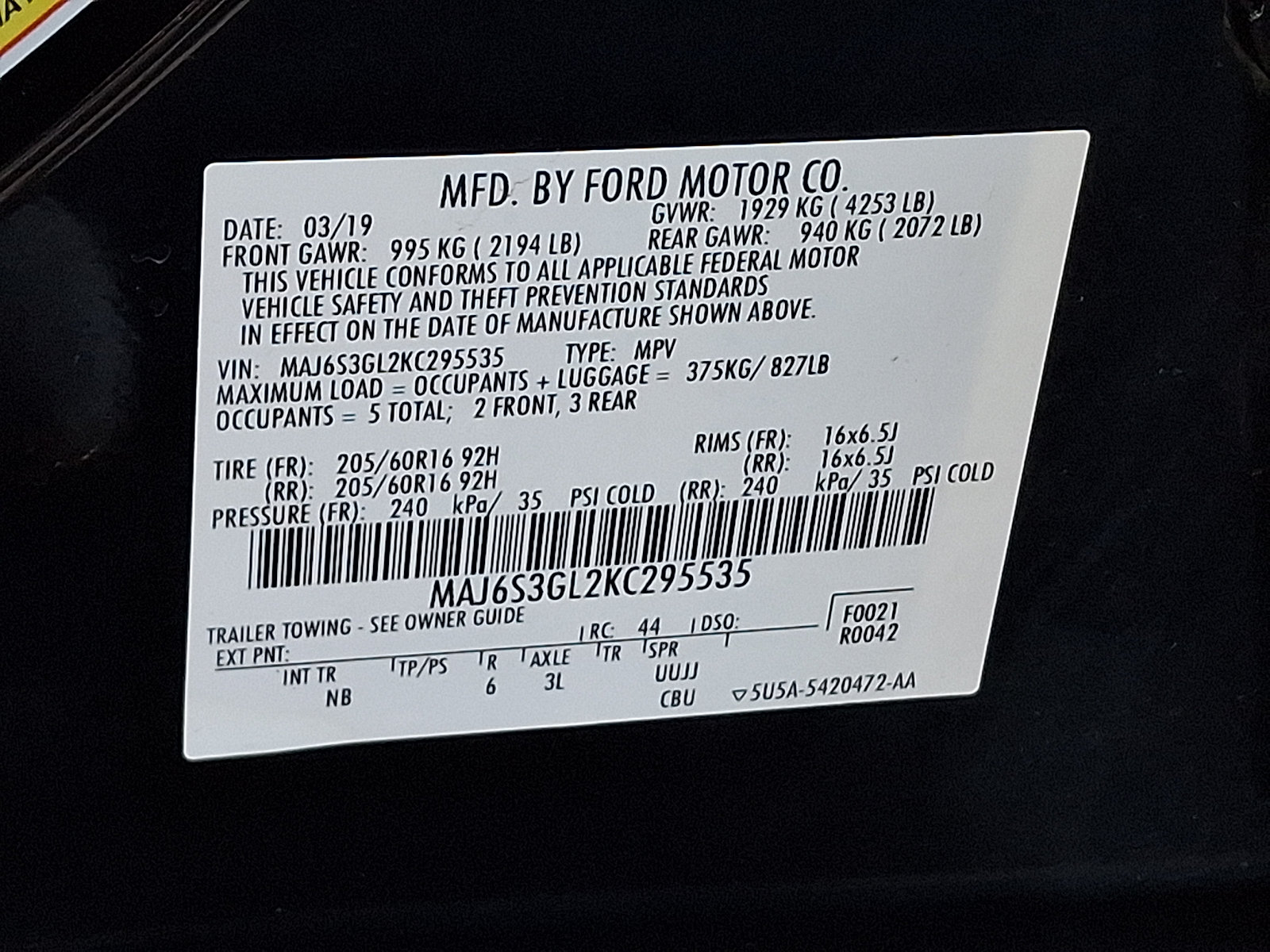 Used 2019 Ford EcoSport SE w/ SE Convenience Package AWD/4WD image 27