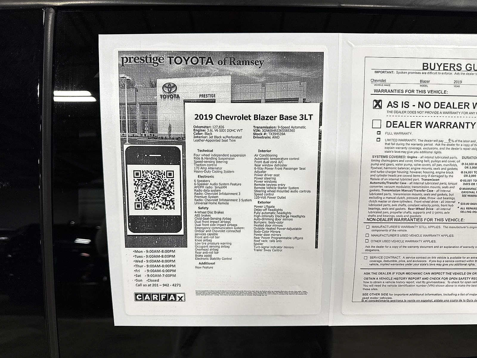 Used 2019 Chevrolet Blazer LT w/ Sound & Technology Package image 13