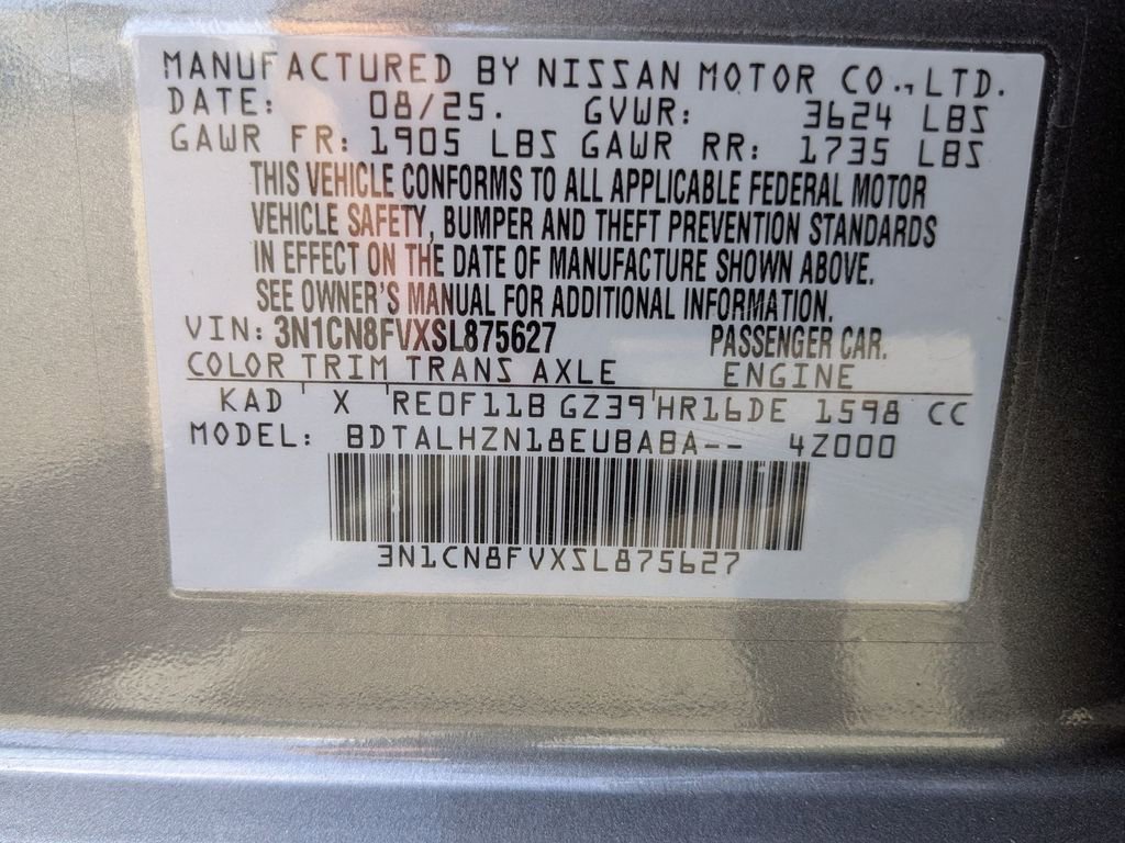 Used 2025 Nissan Versa SR w/ Trunk Package FWD image 26