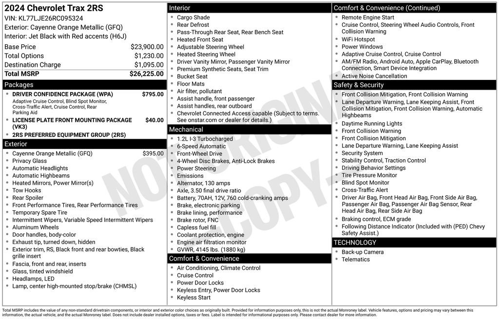 Used 2024 Chevrolet Trax RS w/ Driver Confidence Package image 42