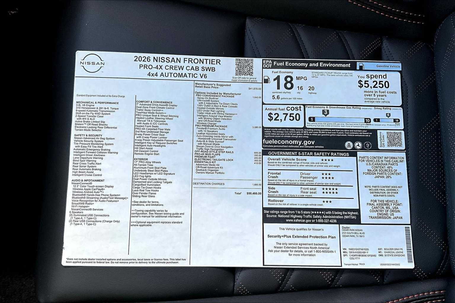 New 2026 Nissan Frontier PRO-4X image 21
