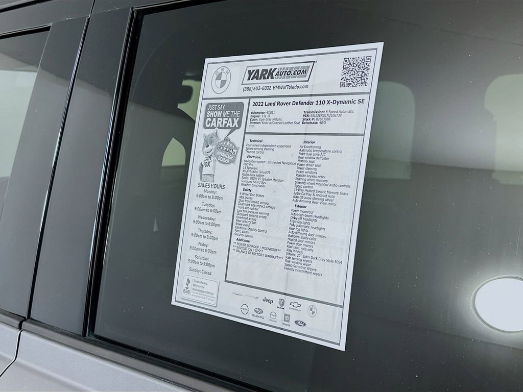 Used 2022 Land Rover Defender 110 X-Dynamic SE image 12