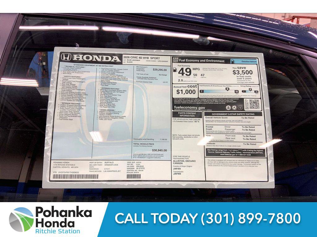 New 2026 Honda Civic Sport image 22