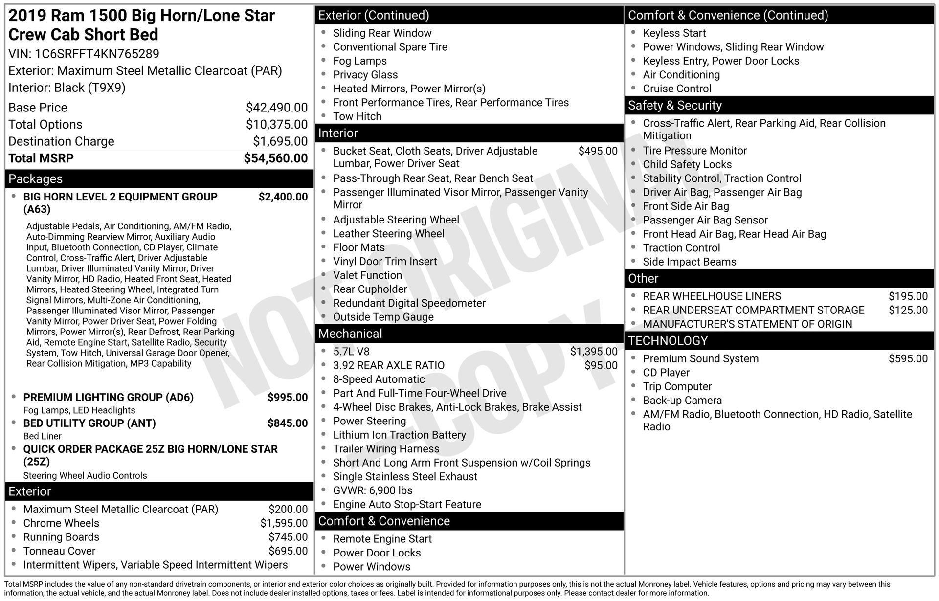Used 2019 RAM 1500 Big Horn AWD/4WD image 3