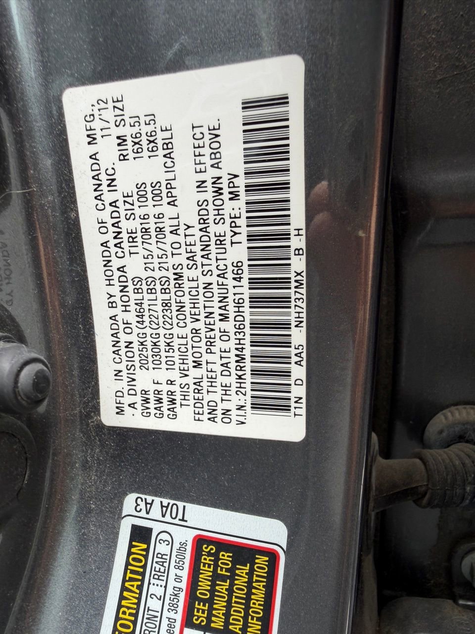 Used 2013 Honda CR-V LX image 12