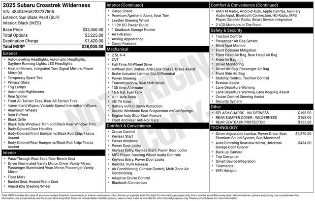 Certified 2025 Subaru Crosstrek 2.5i Wilderness AWD/4WD image 30