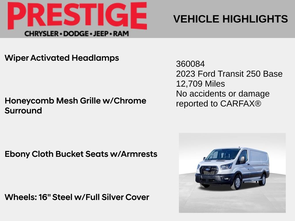Used 2023 Ford Transit 250 Low Roof w/ Exterior Upgrade Package image 4