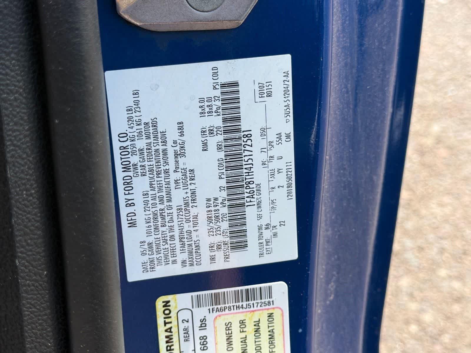 Used 2018 Ford Mustang Coupe w/ Equipment Group 101A RWD image 25