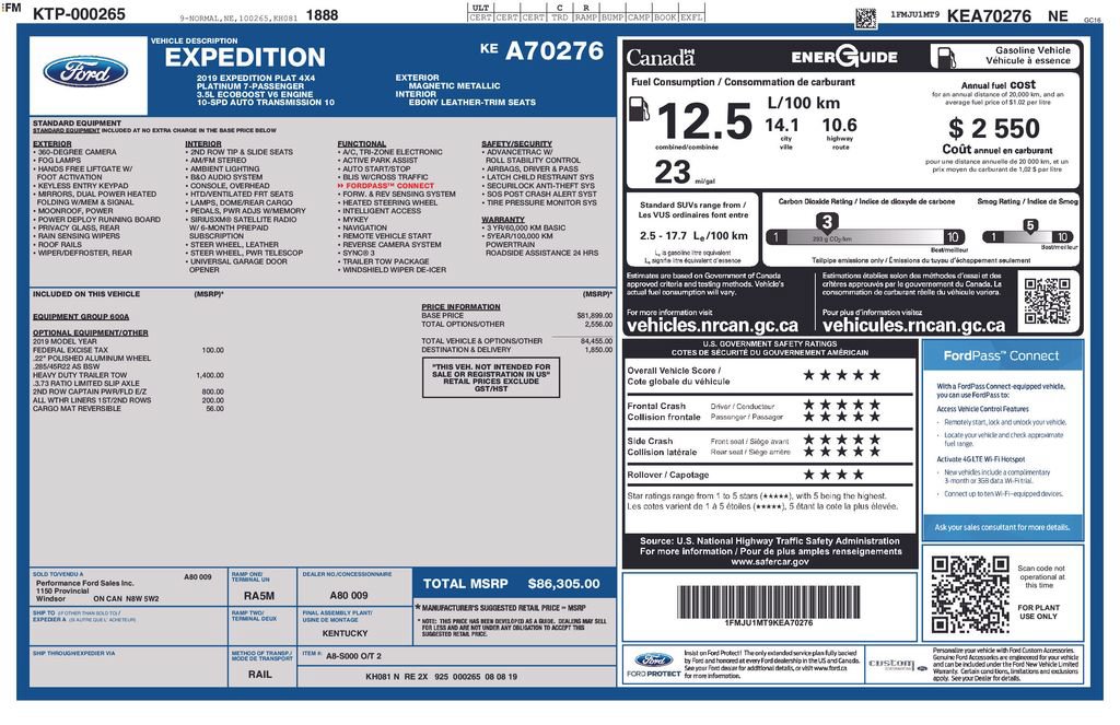 Used 2019 Ford Expedition Platinum AWD/4WD image 60