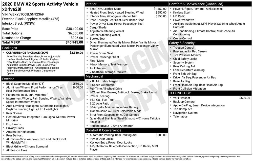 Used 2020 BMW X2 xDrive28i w/ Convenience Package image 25