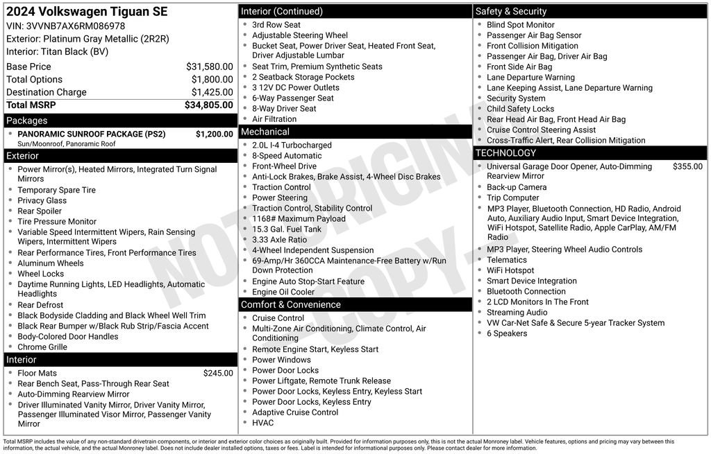 Used 2024 Volkswagen Tiguan SE w/ Panoramic Sunroof Package FWD video 2