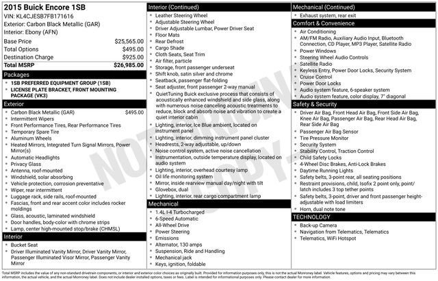 Used 2015 Buick Encore AWD image 15