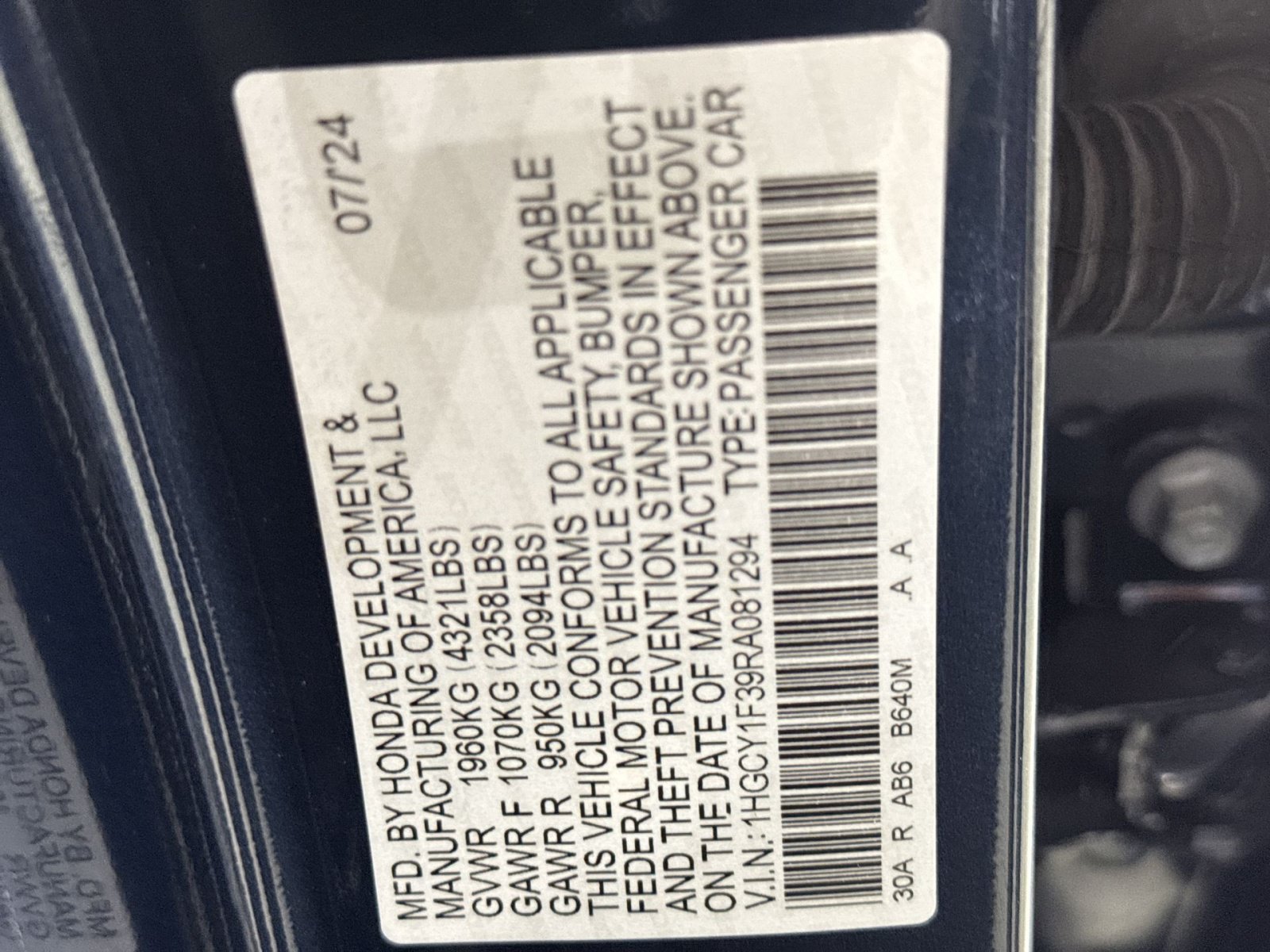 Used 2024 Honda Accord EX image 30