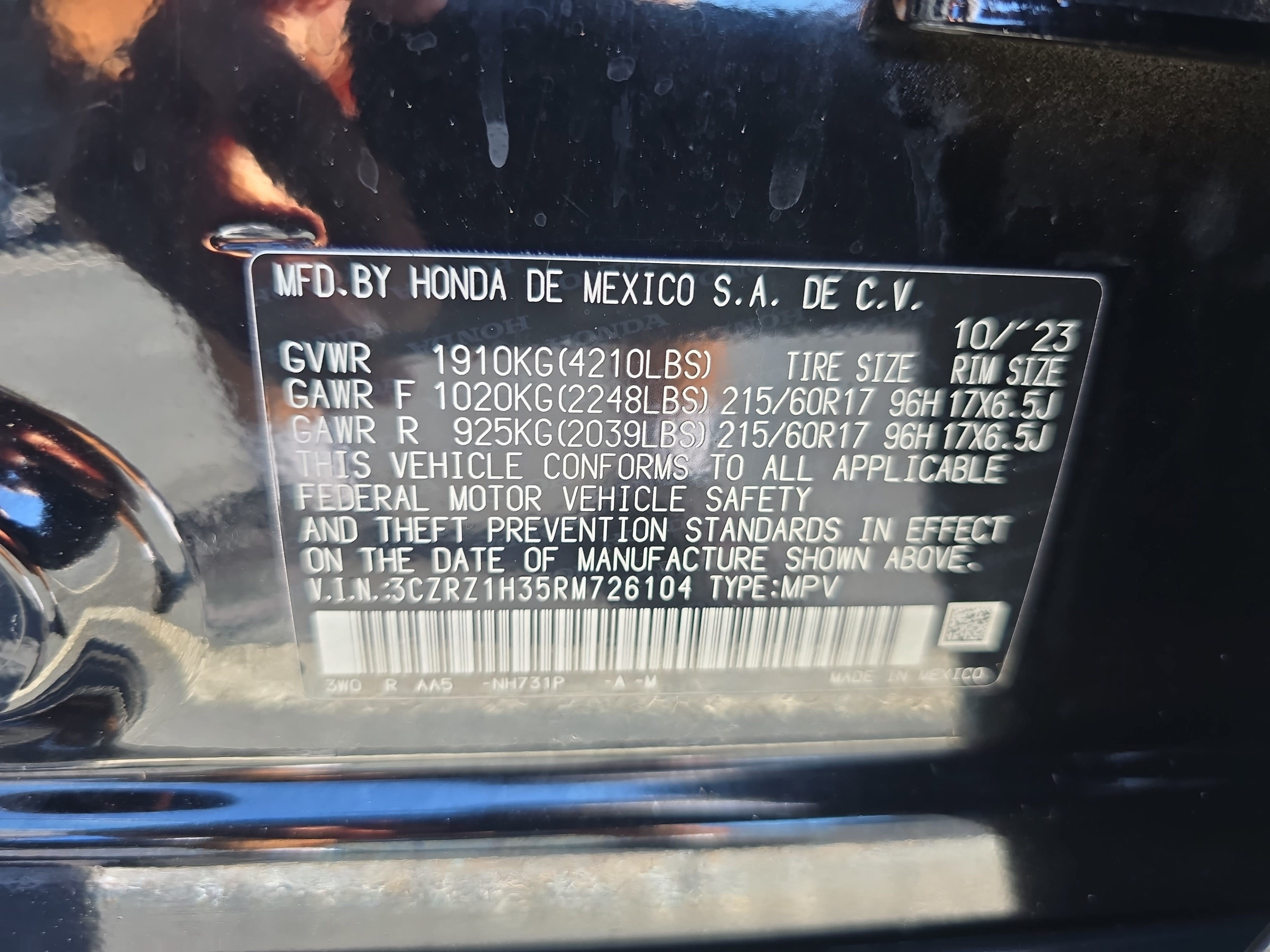 Certified 2024 Honda HR-V LX image 33