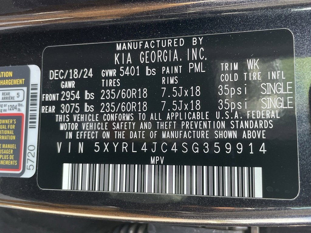 New 2025 Kia Sorento S w/ Panoramic Sunroof Package image 30