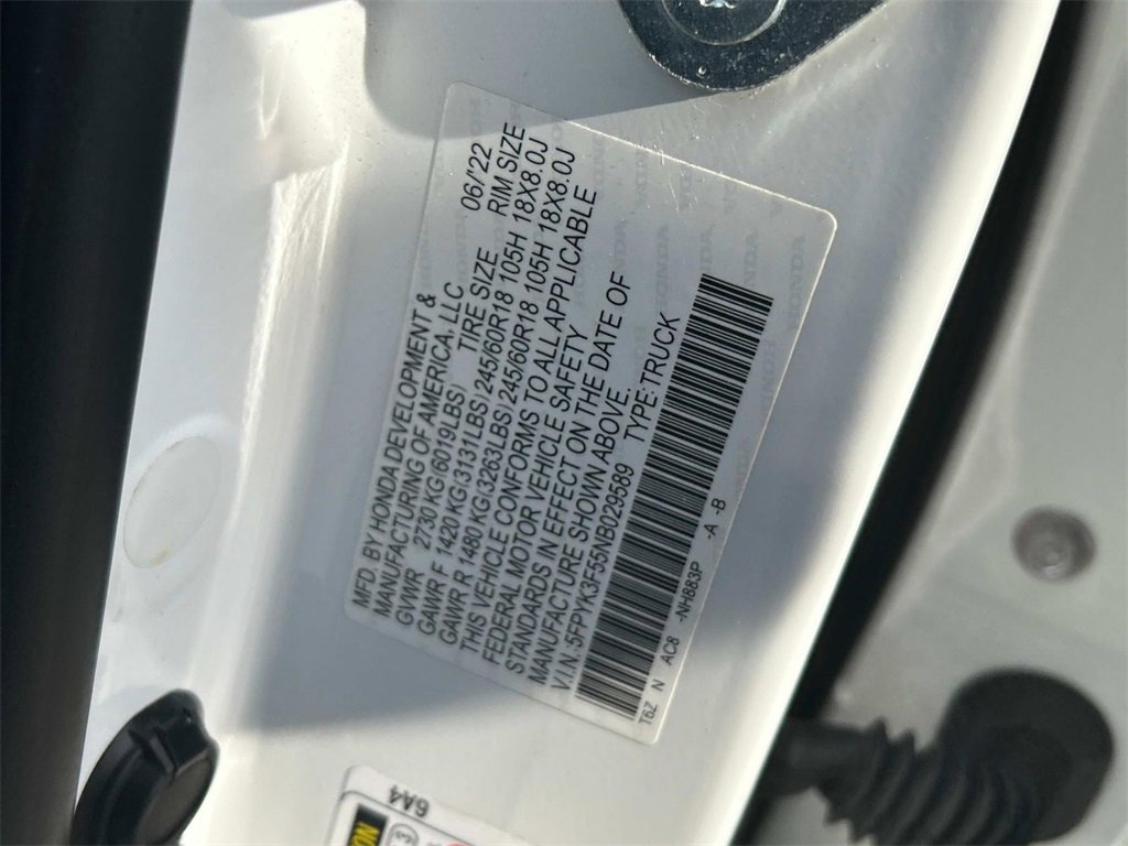 Used 2022 Honda Ridgeline RTL image 11