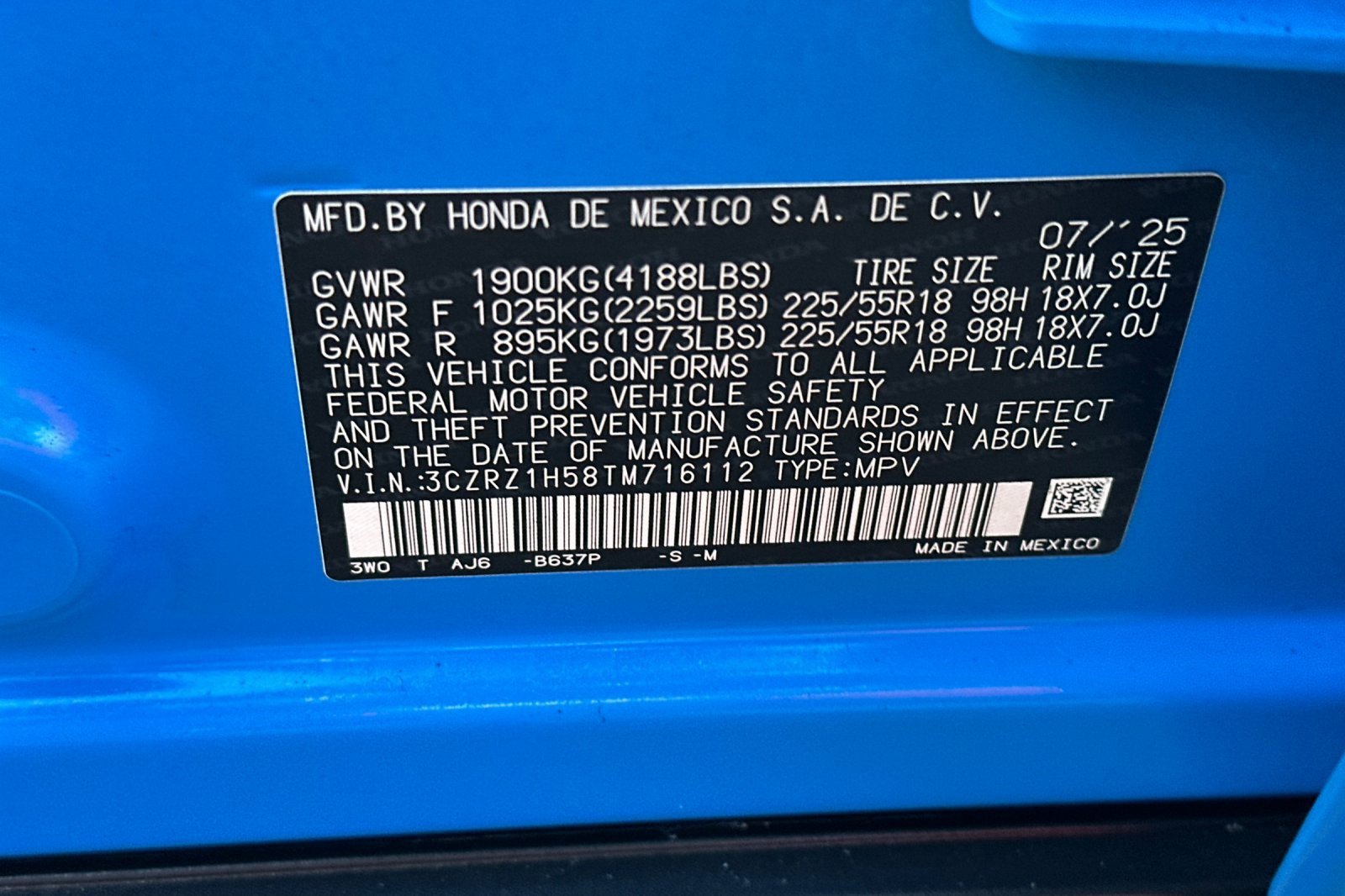 Certified 2026 Honda HR-V Sport image 28