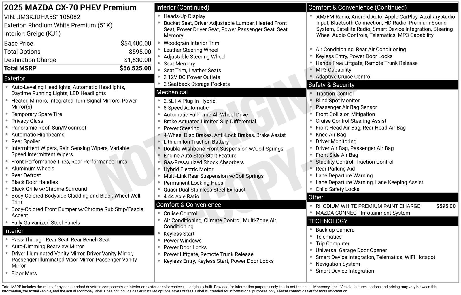 Used 2025 MAZDA CX-70 Plug-In Hybrid w/ Premium Pkg image 10