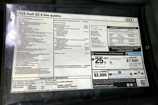 New 2026 Audi Q3 quattro 2.0T image 13