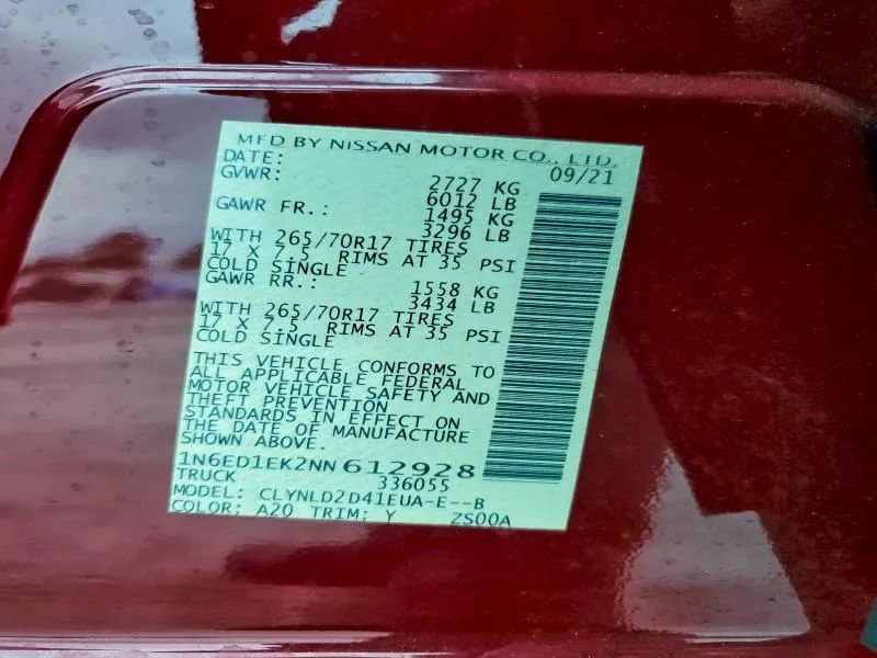 Used 2022 Nissan Frontier PRO-4X w/ Pro-4X Premium Package image 12