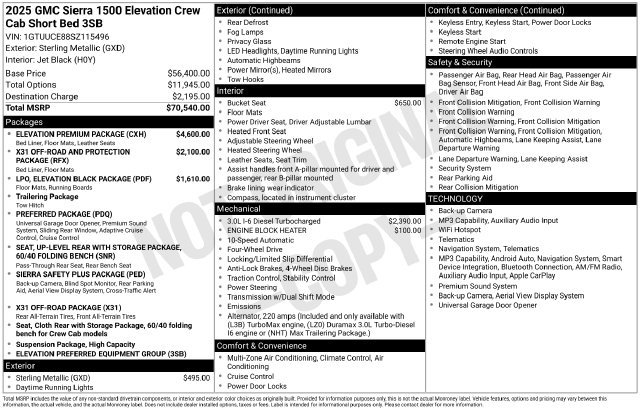 Certified 2025 GMC Sierra 1500 Elevation w/ Elevation Premium Package AWD/4WD image 37