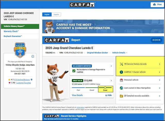 Used 2020 Jeep Grand Cherokee Laredo image 12