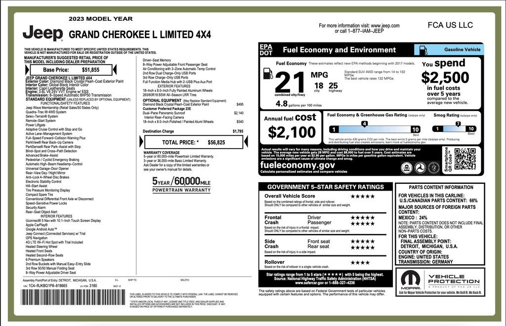 Certified 2023 Jeep Grand Cherokee L Limited image 2