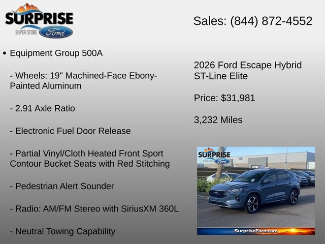 Certified 2026 Ford Escape ST-Line Elite w/ Premium Technology Package AWD/4WD image 6