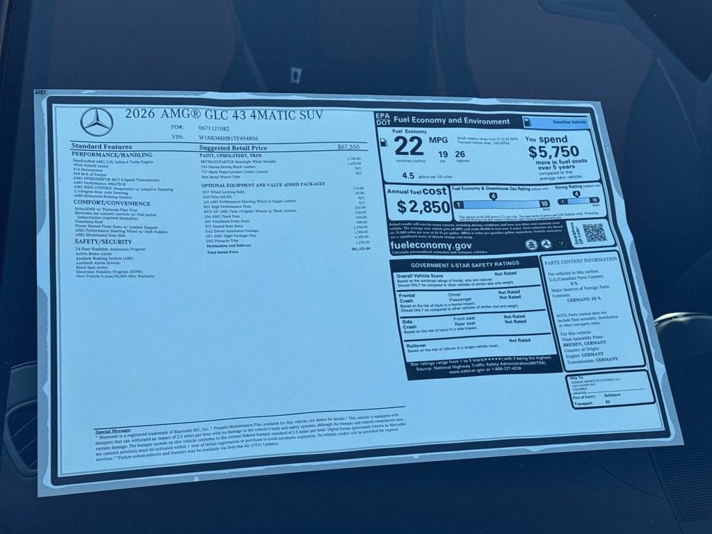 New 2026 Mercedes-Benz GLC 43 AMG GLC 43 AMGﾮ image 9