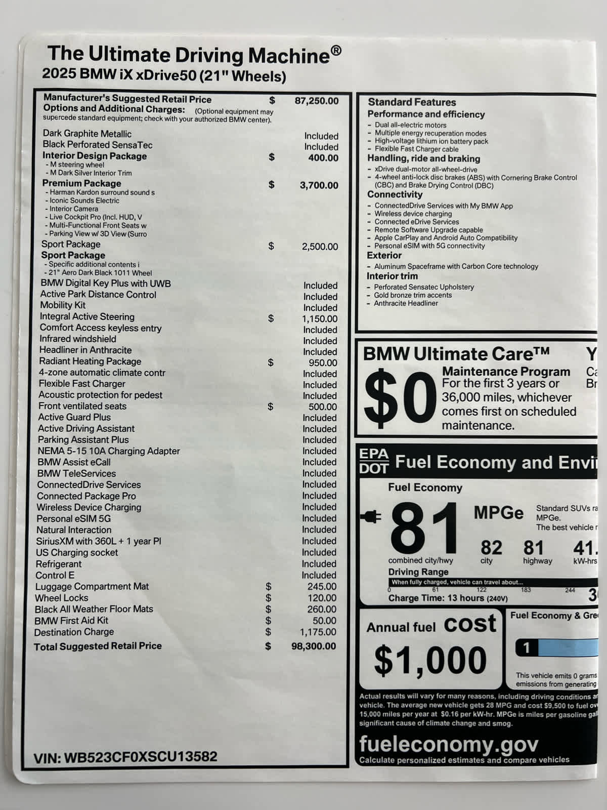 Used 2025 BMW iX xDrive50 w/ Premium Package image 19