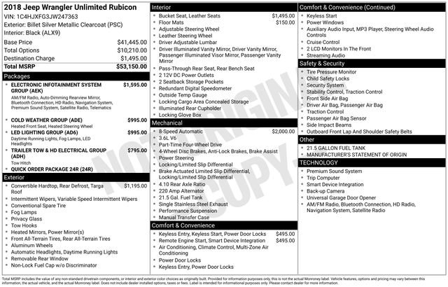 Used 2018 Jeep Wrangler Unlimited Rubicon image 3