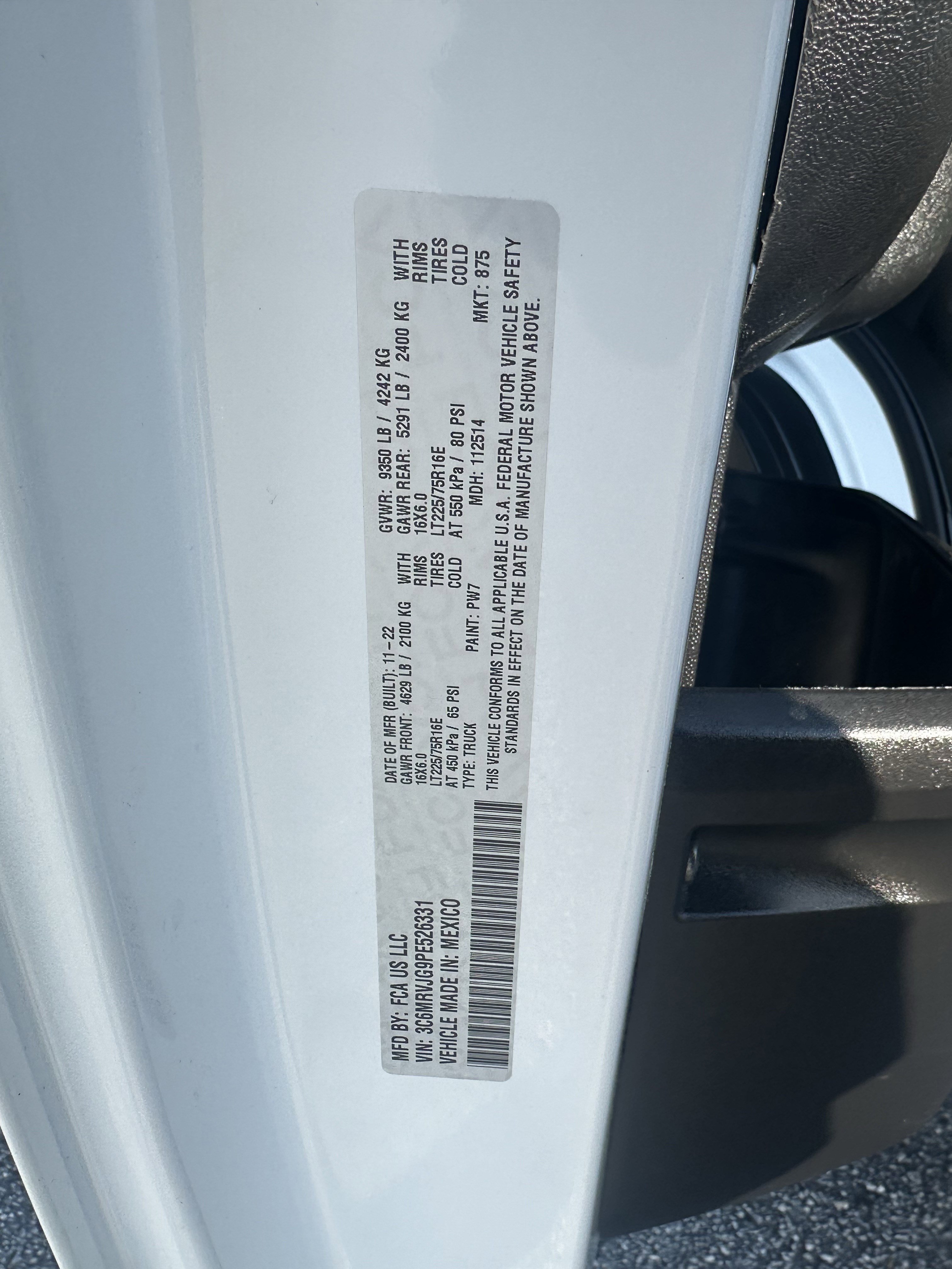 Used 2023 RAM ProMaster 3500 w/ Driver Convenience Group image 34