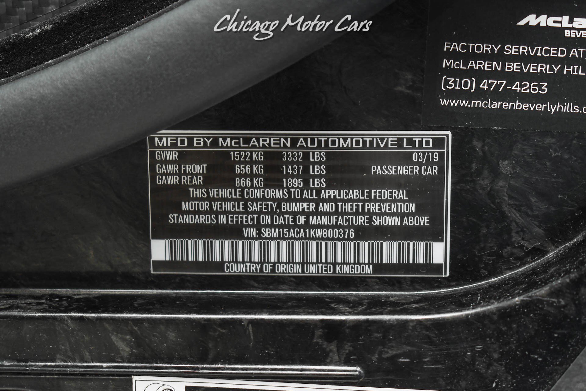 Used 2019 McLaren Senna Coupe ULTRA RARE Only 1685 Mil image 65