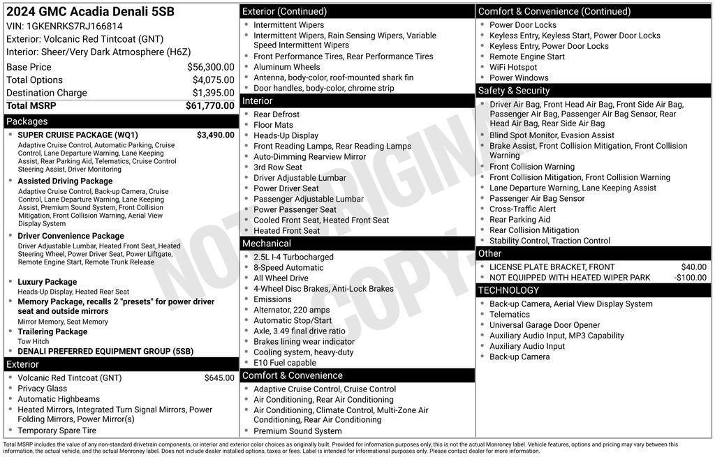 Certified 2024 GMC Acadia Denali w/ Super Cruise Package image 4
