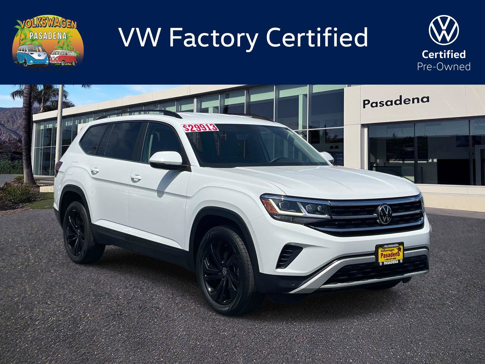 Certified 2023 Volkswagen Atlas SE w/ Black Wheel Package FWD image 1