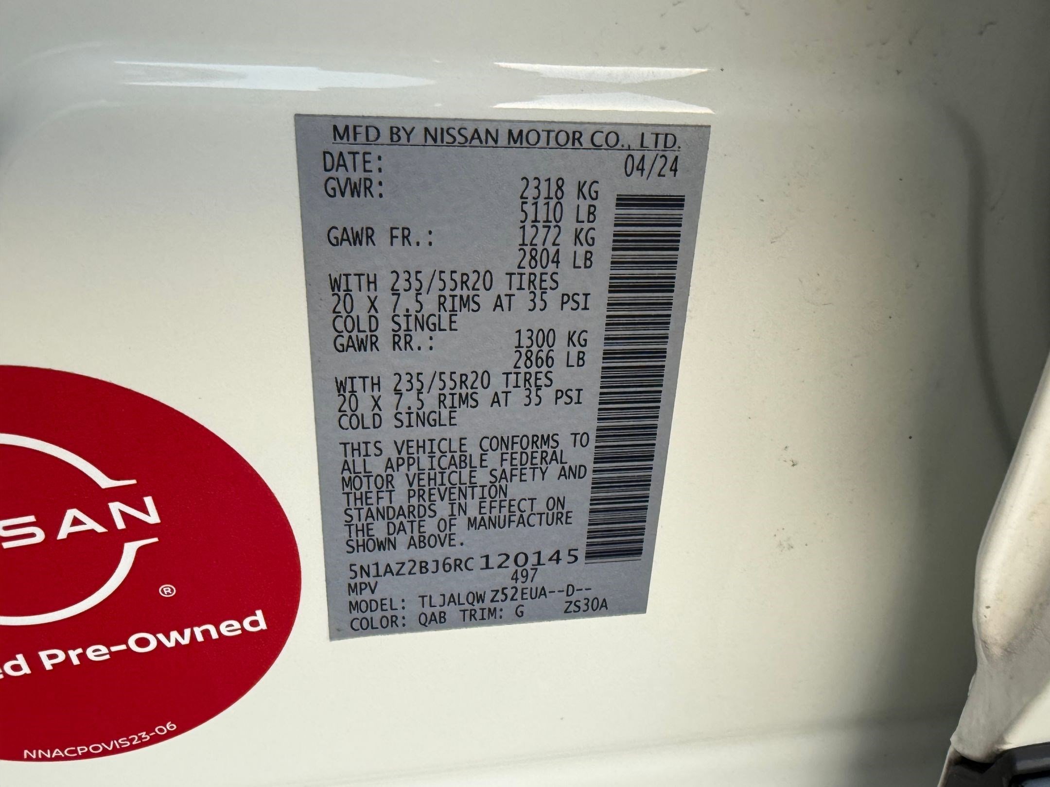 Certified 2024 Nissan Murano SV w/ SV Midnight Edition Package FWD image 19