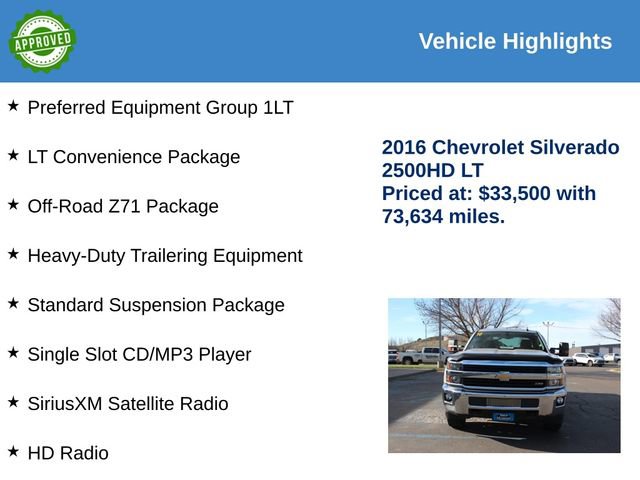 Used 2016 Chevrolet Silverado 2500 LT w/ LT Convenience Package AWD/4WD image 2