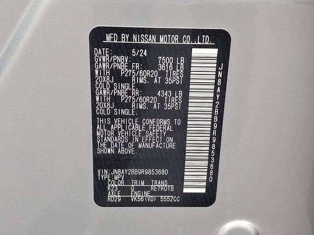 Used 2024 Nissan Armada SL w/ Captain's Chairs Package image 27