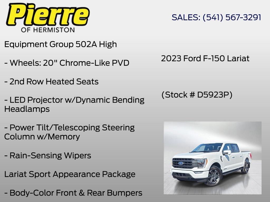 Used 2023 Ford F150 Lariat w/ Equipment Group 502A High AWD/4WD image 12
