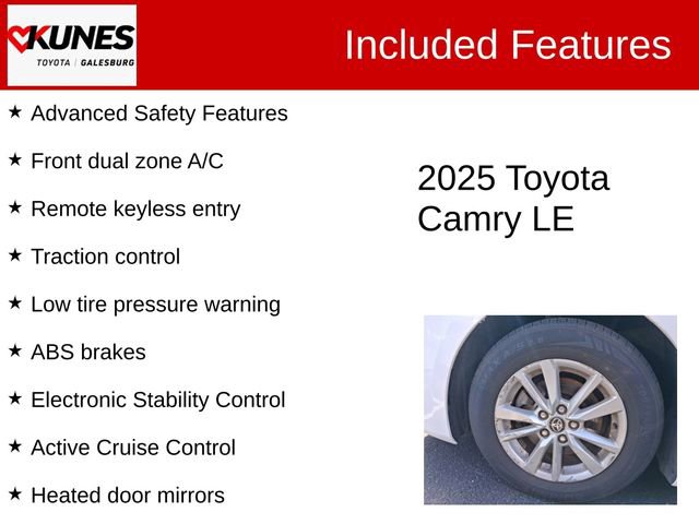 Used 2025 Toyota Camry LE FWD image 3