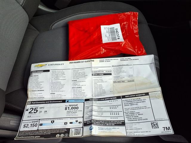 Used 2024 Chevrolet Blazer LT w/ Convenience Package FWD image 90