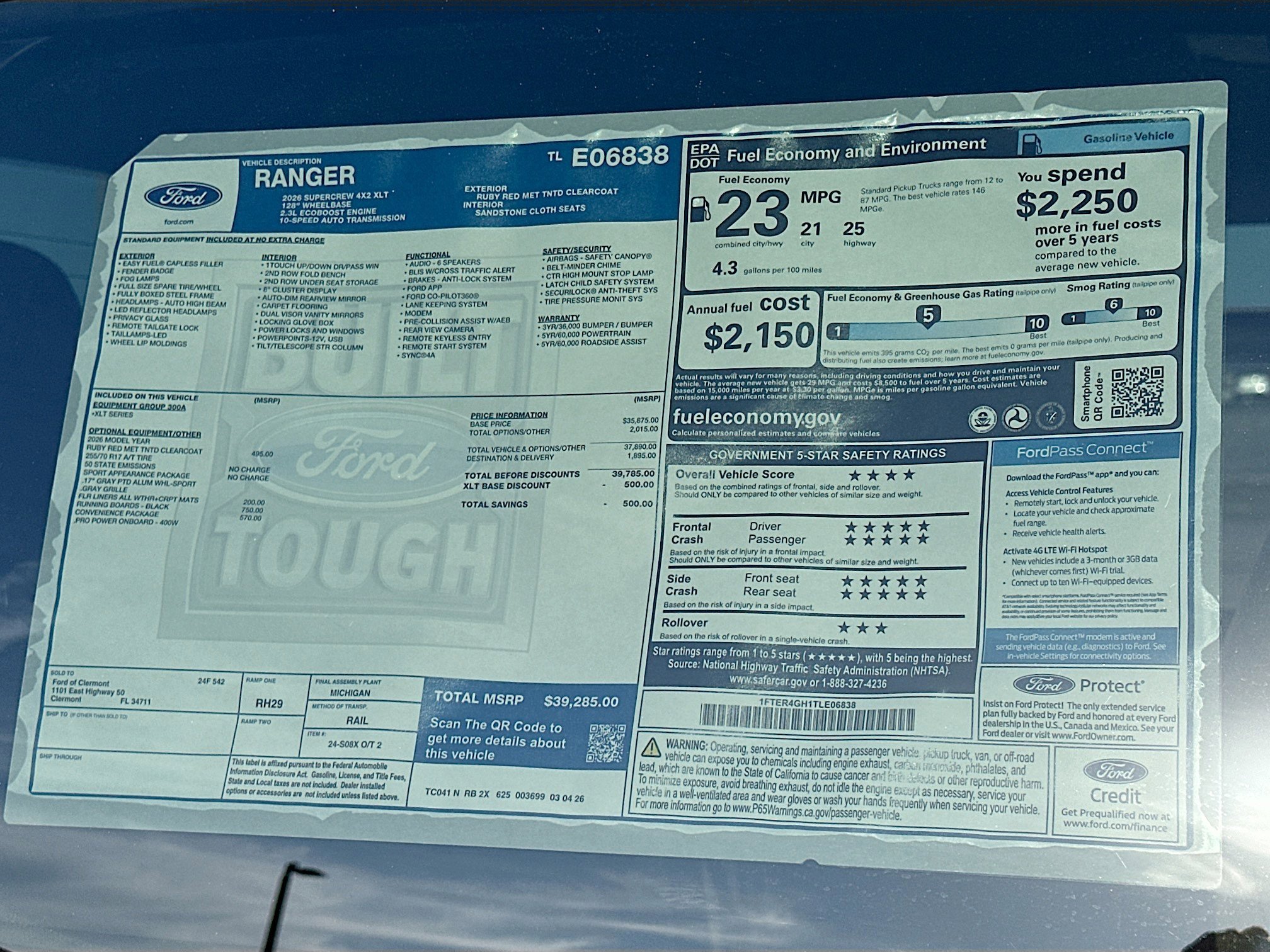 New 2026 Ford Ranger XLT RWD image 18