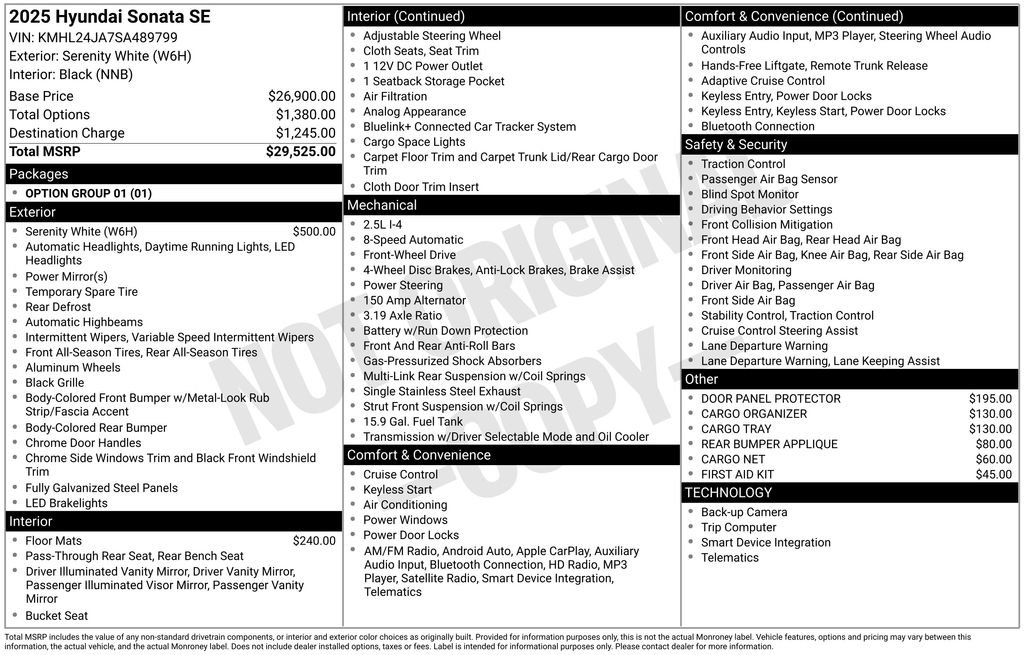 Used 2025 Hyundai Sonata SE image 7