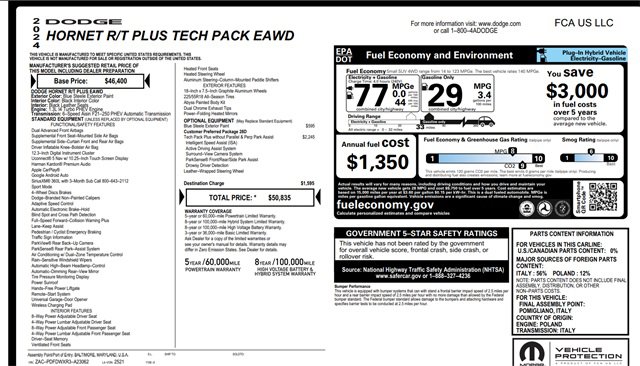Used 2024 Dodge Hornet R/T Plus w/ Tech Pack Plus w/o Parking image 10