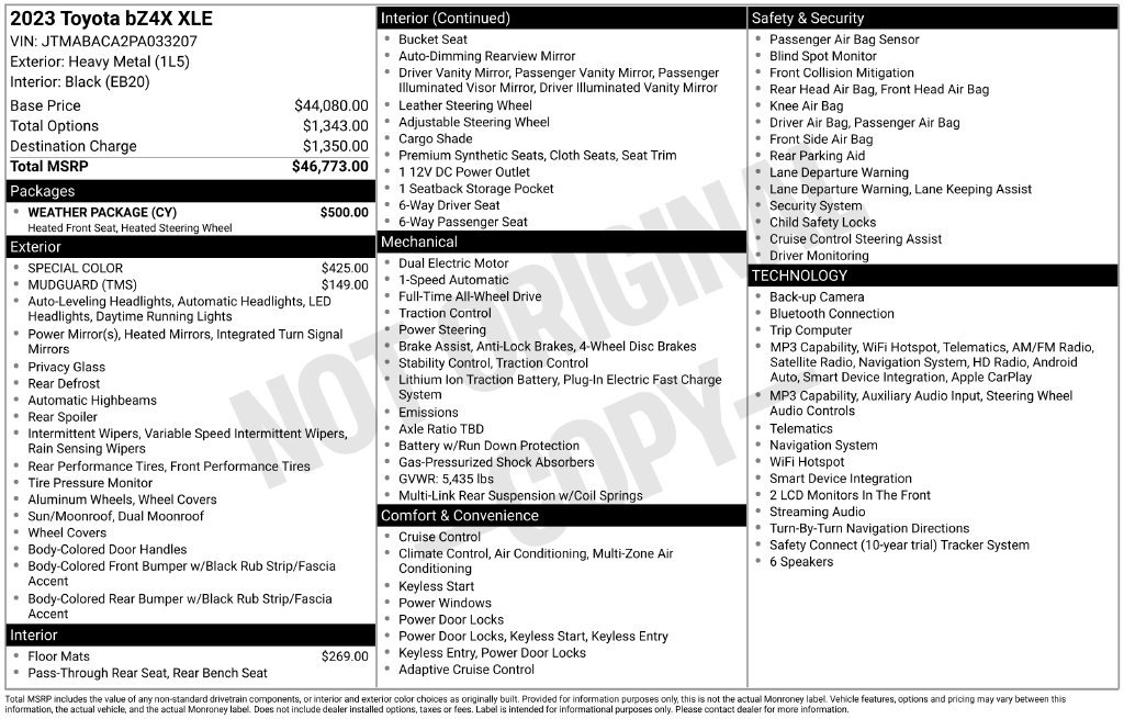 Used 2023 Toyota bZ4X AWD w/ Weather Package image 18